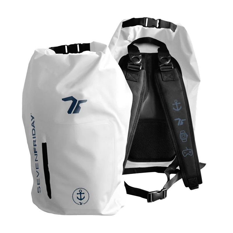 WHITE WATERPROOF BACKPACK
